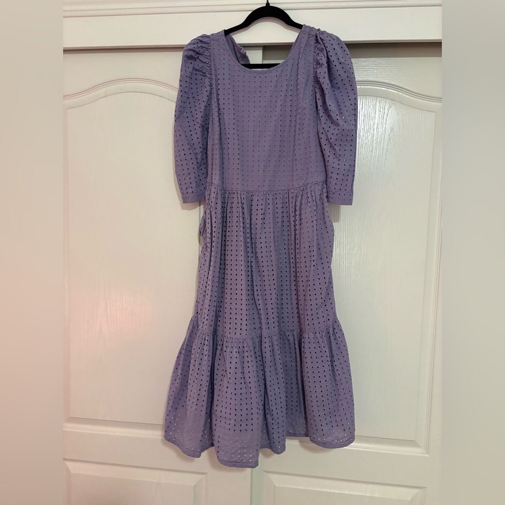 Purple Eyelet Womens Dress